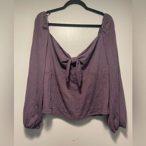 Wild Fable Purple Tie-Back Blouse